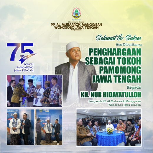 KH Nur Hidayatulloh Terima Penghargaan Penganugerahan 75 Tokoh Pamomong Jawa Tengah
