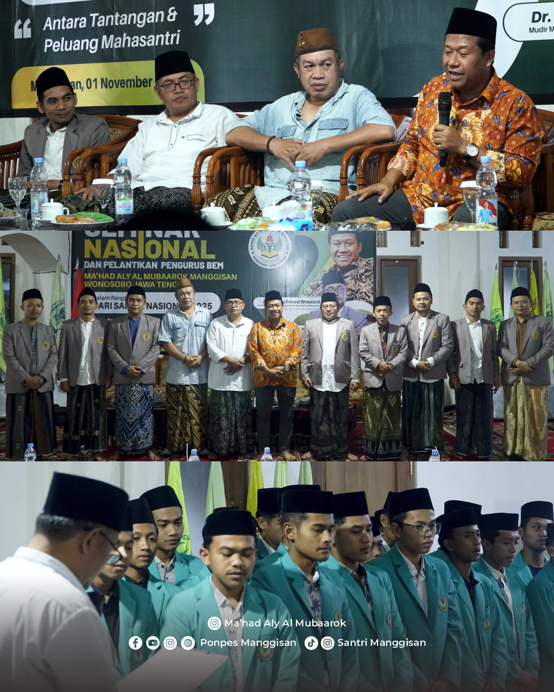 Seminar Nasional dan Pelantikan BEM Mahad Aly AlMubaarok Manggisan Wonosobo dalam Rangka Hari Santri