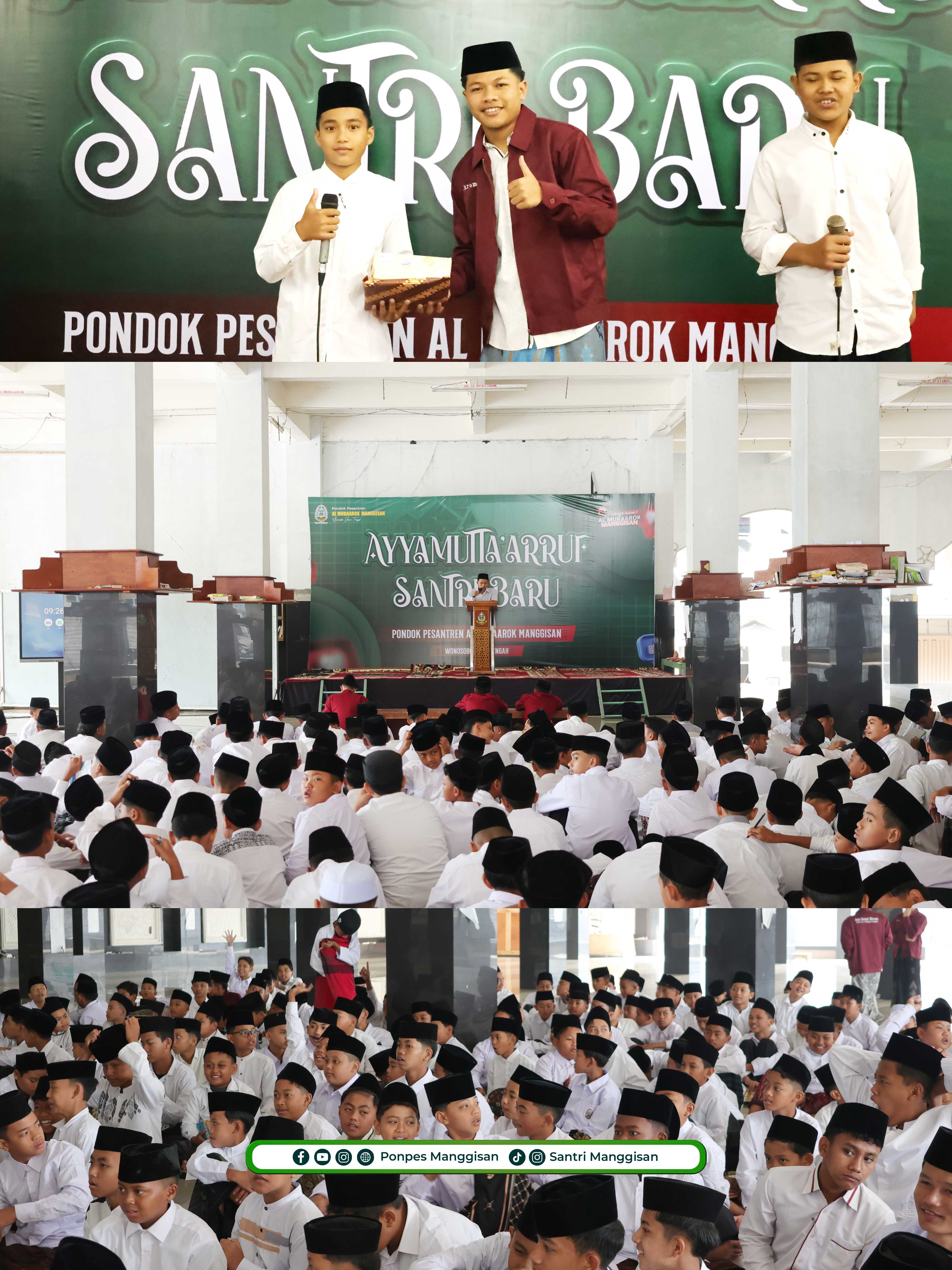 Sambut santri baru ponpes manggisan gelar  Ayyamuttaarruf (masa Pengenalan dan edukasi tradisi pesantren)