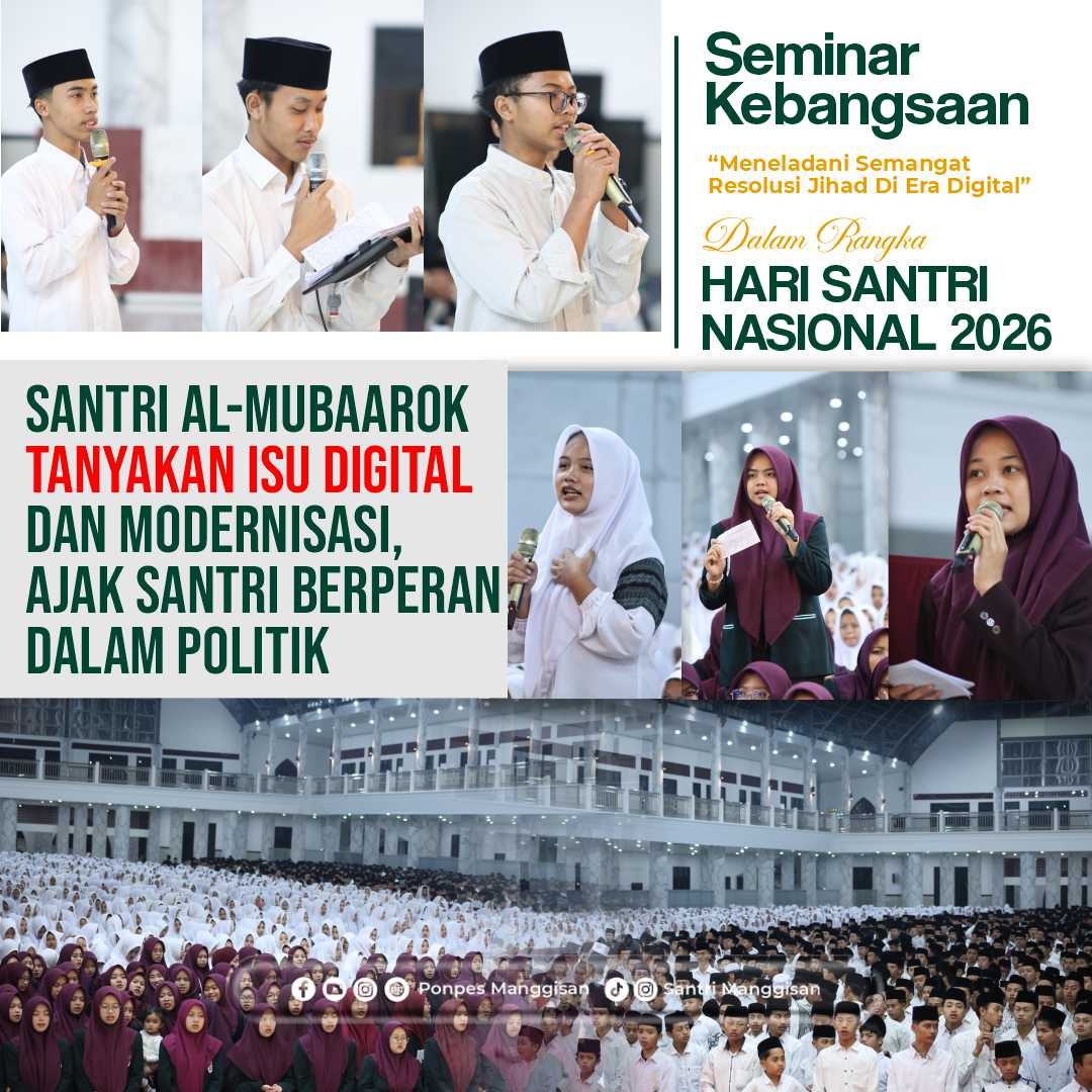 Santri Al Mubaarok Tanyakan Isu Digital dan Modernisasi Ajak Santri Berperan dalam Politik